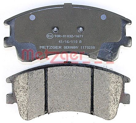 METZGER 1170200 Bremsbelagsatz, Scheibenbremse